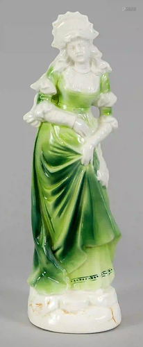 Female figure with bonnet and handb