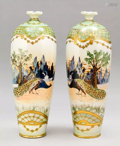 Pair of Art Nouveau vases, Suhl, Th