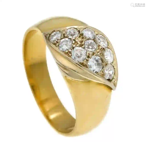 Old European cut diamond ring GG /