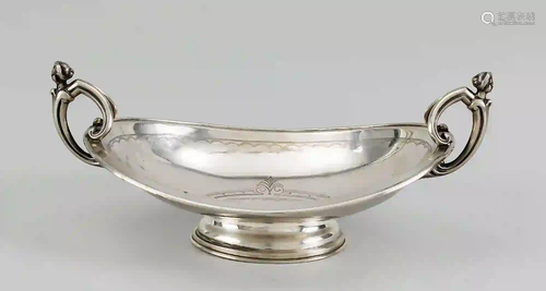 Oval footed bowl, c. 1870, silver