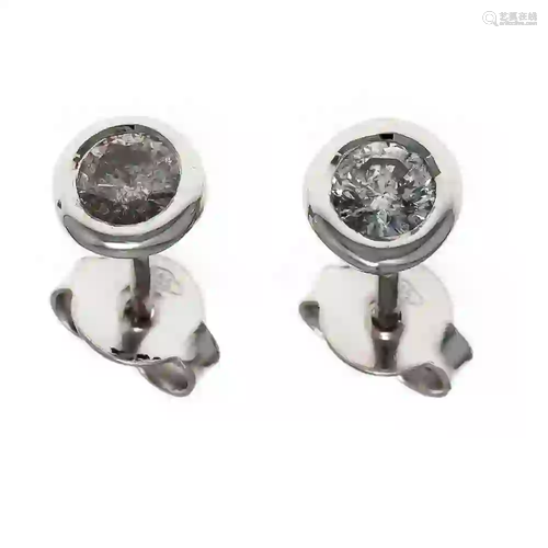 Diamond stud earrings WG 585/000 w