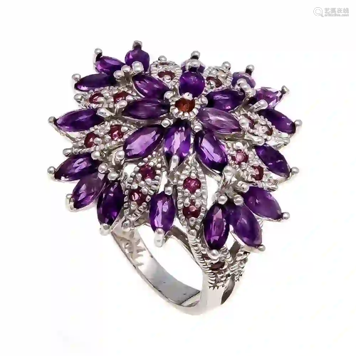 Amethyst ring silver 925/000 with