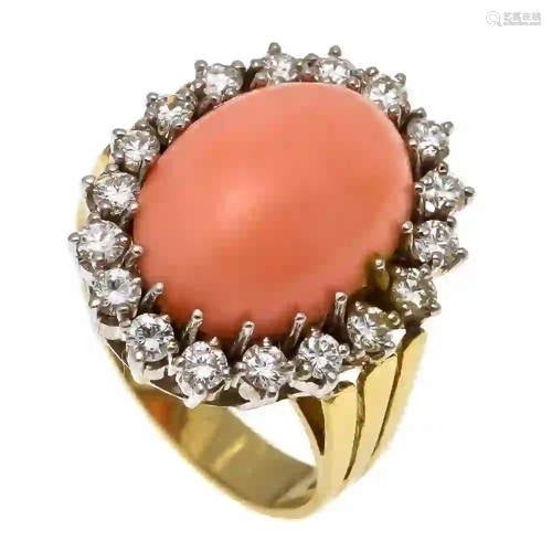 Coral diamond ring GG / WG 585/000