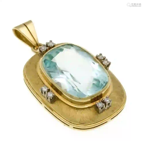 Aquamarine diamond pendant GG 585/
