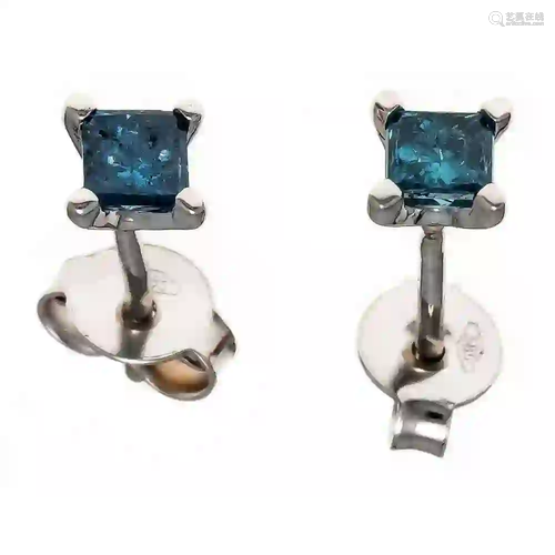 Princess diamond ear studs WG 585/