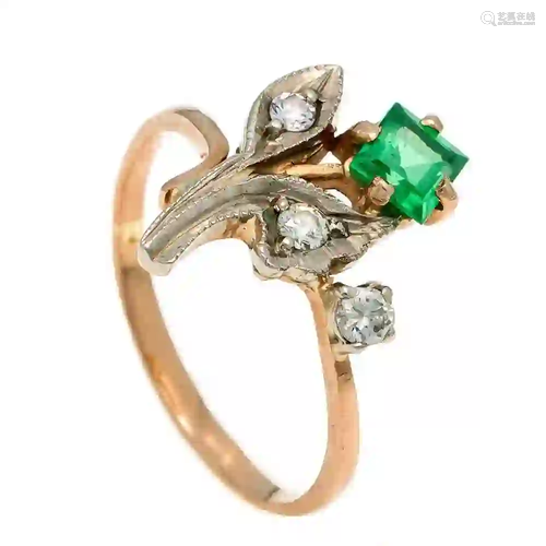 Russian gemstone and diamond ring