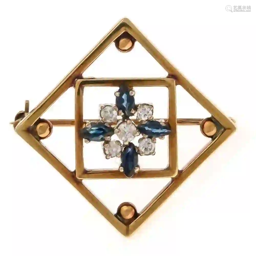 Sapphire diamond brooch GG 585/000