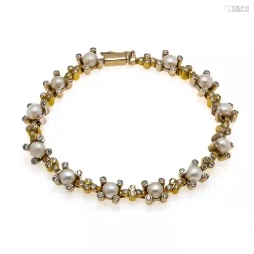 Pearl gemstone bracelet GG / WG 58