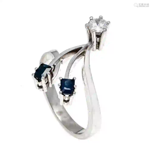 Sapphire and brilliant ring WG 585