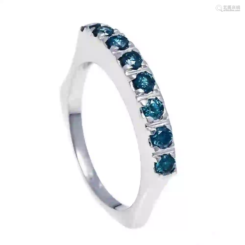 Diamond ring WG 585/000 with 8 bri