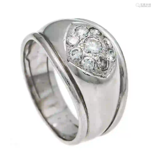 Diamond ring WG 585/000 with 9 bri