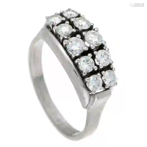 Diamond ring WG 585/000 with 10 br