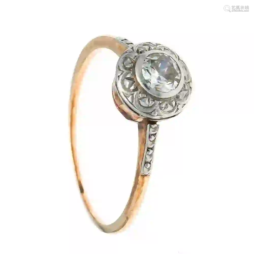 Old European cut diamond ring GG /