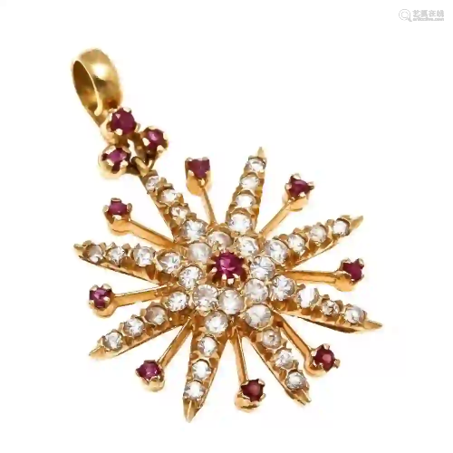 Ruby star pendant RG 750/000 with
