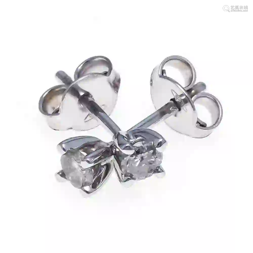 Brilliant ear studs WG 585/000 wit