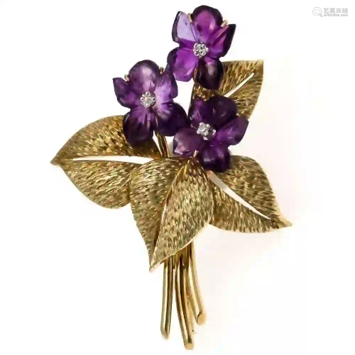 Bouquet brooch GG 585/000 with fin