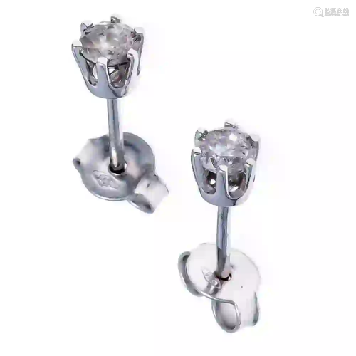 Diamond stud earrings WG 585/000 w