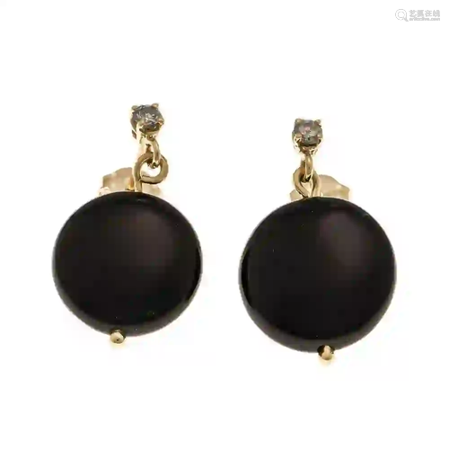 Onyx diamond ear studs GG 585/000