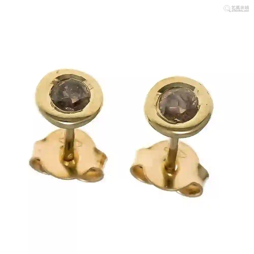 Brilliant ear studs GG 585/000 wit