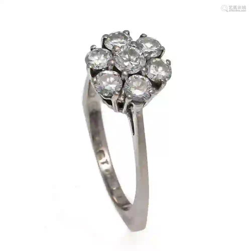 Diamond ring WG 750/000 with 7 bri