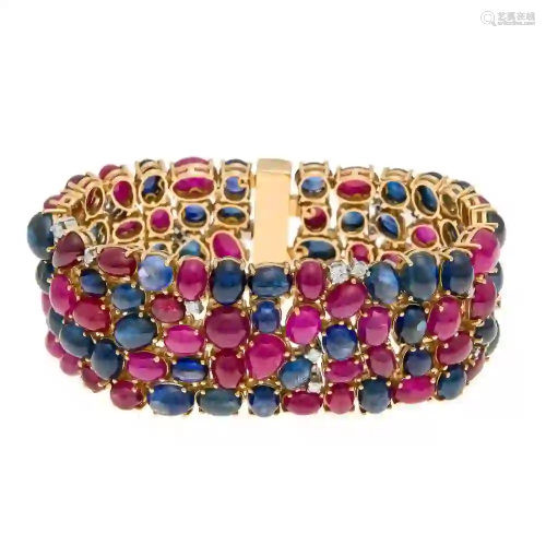 Ruby-sapphire bracelet RG 750/000