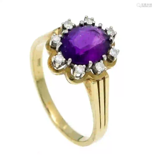 Amethyst diamond ring GG / WG 585/