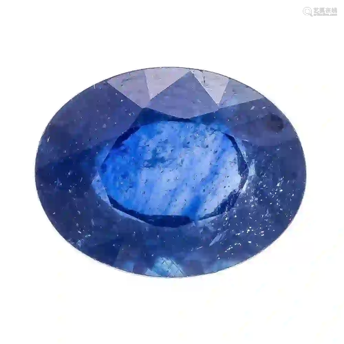 Sapphire 6.75 ct, blue, oval cut,