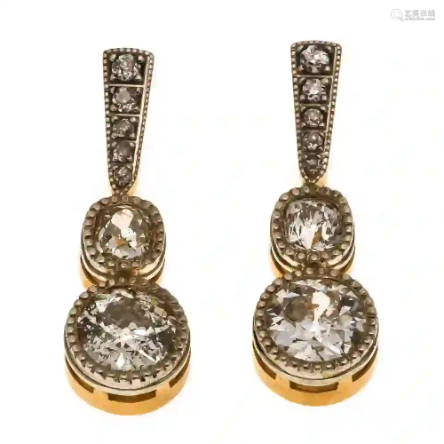 Old European cut diamond earrings