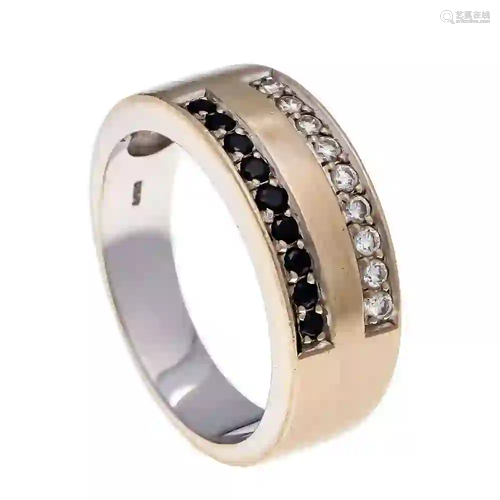 Diamond ring WG 585/000 with 9 bri