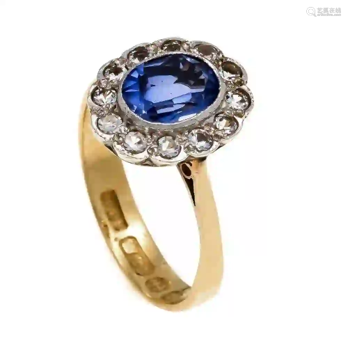 Sapphire ring GG / WG 900/000 with