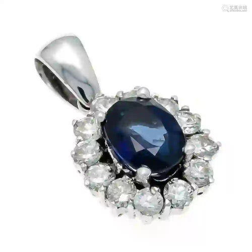 Sapphire and diamond pendant WG 75
