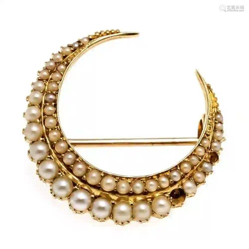 Oriental pearl brooch GG 585/000 w