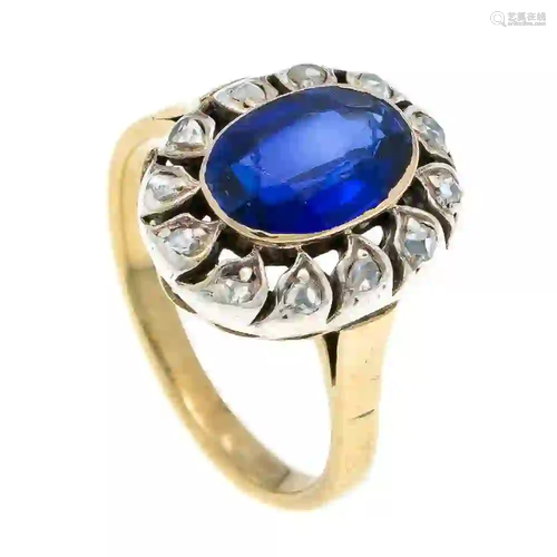 Sapphire diamond ring RG / WG 585/