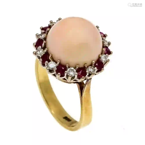 Coral-ruby-brilliant-ring GG / WG