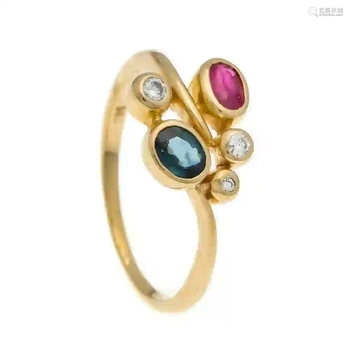 Ruby-sapphire-brilliant-ring ring