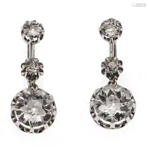 Old European cut diamond earrings