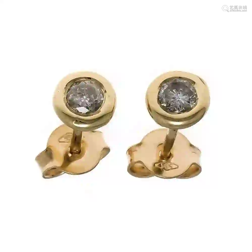 Brilliant ear studs GG 585/000 wit