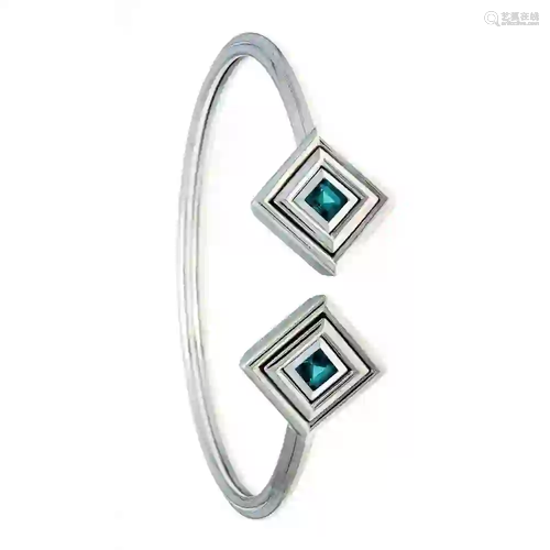 Paraiba tourmaline bracelet platin