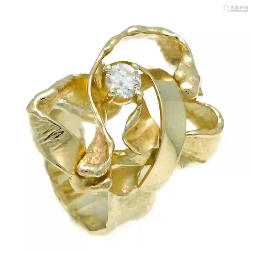 Diamond ring GG 585/000 handcrafte