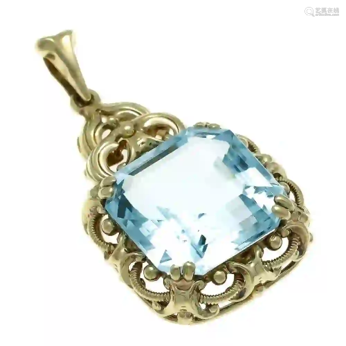 Aquamarine pendant GG 750/000 unst