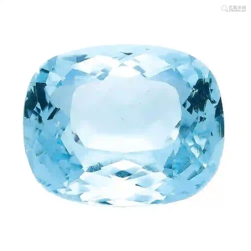 Natural aquamarine 23.23 ct, antiq