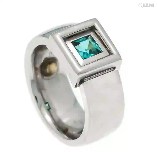 Paraiba tourmaline ring platinum 9