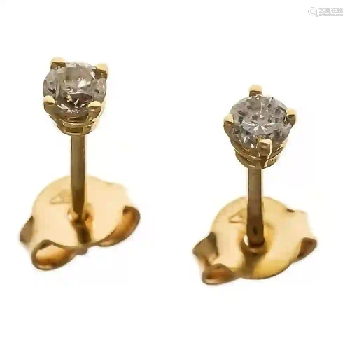 Brilliant ear studs GG 585/000 wit