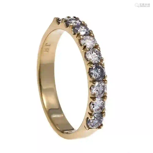 Diamond ring, GG 585/000 with 9 br