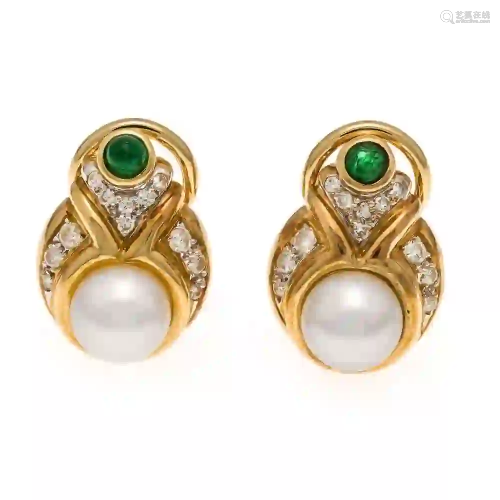 Akoya emerald brilliant clip ear s