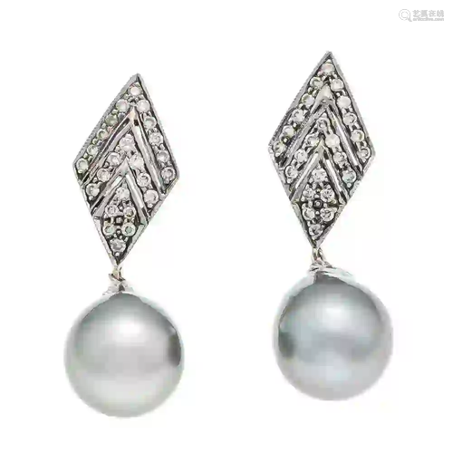 Tahitian diamond ear studs GG 750/