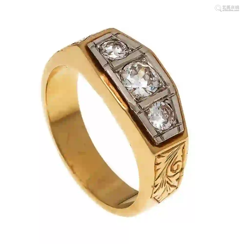 Old European cut diamond ring GG /