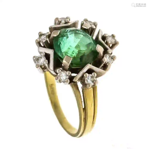 Tourmaline and diamond ring GG / W