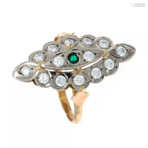 Gemstone ring WG / RG 585/000 with