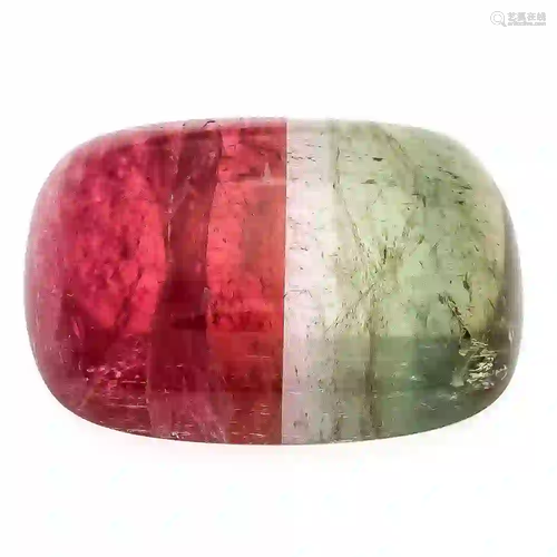 Melon tourmaline 46.37 ct, pillow-